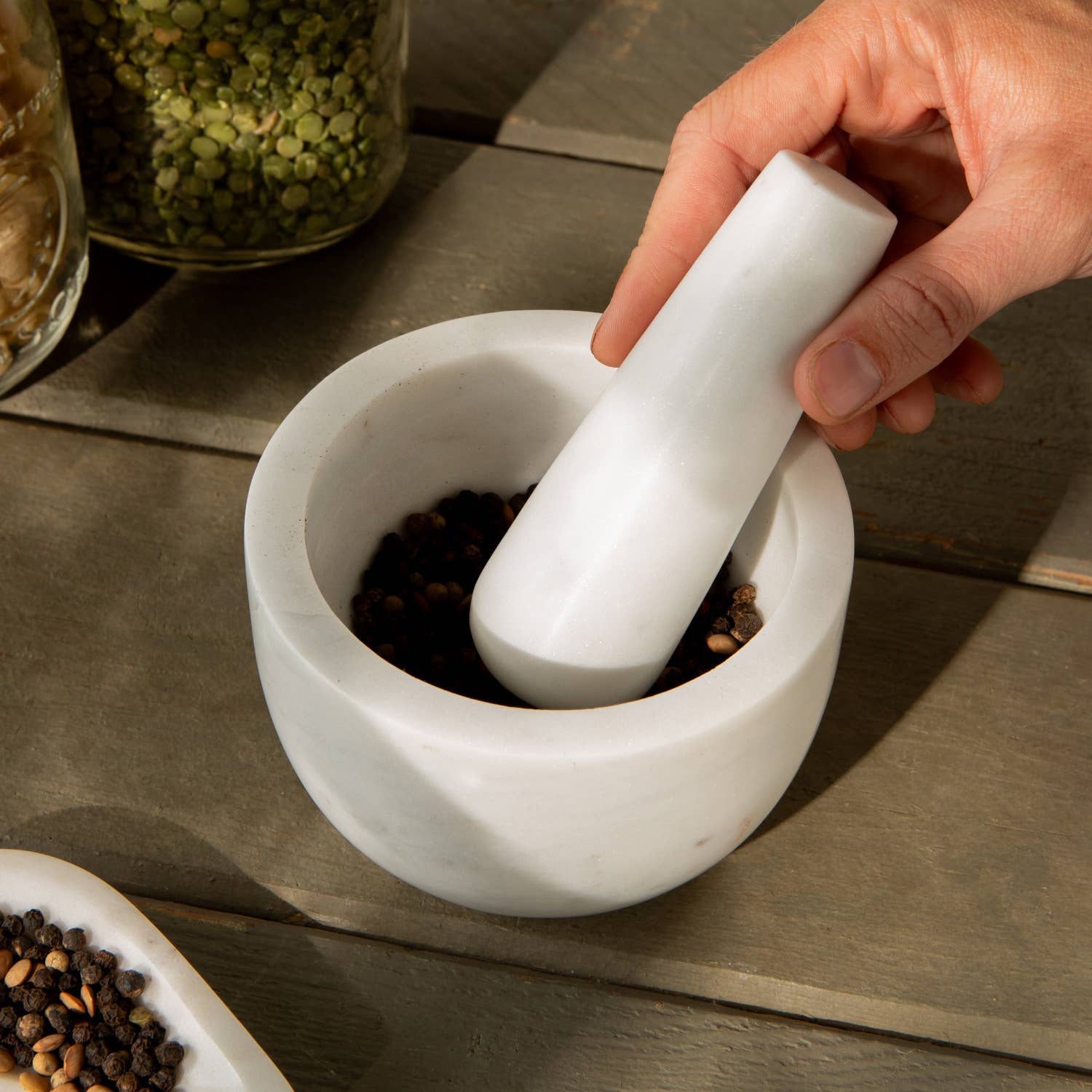 Marble Mortar and Pestle