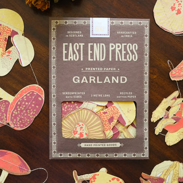 Handmade Mushroom Paper Garland