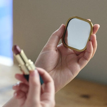 Small Square Brass Mirror