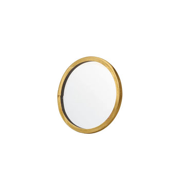 Small Round Brass Framed Mirror