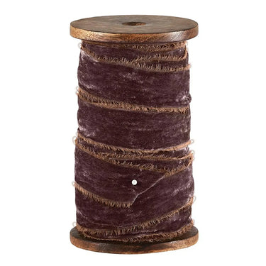 Frayed Velvet Ribbon Spools
