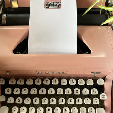 Pink Typewriter Le Petit Notepad