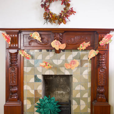Hand Printed Thanksgiving Sewn Garland