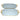 Blue Enamel Metal Tray With Rattan Wrapped Handles
