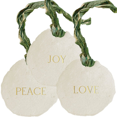 Peace / Love / Joy Ornament Gift Tags