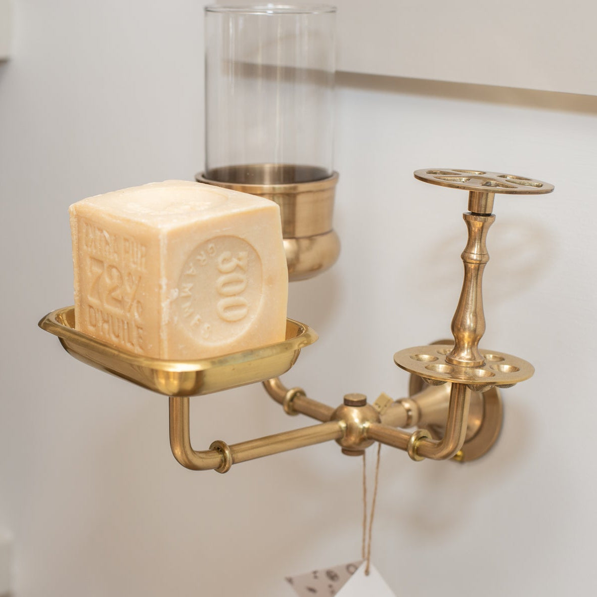 Brass Bathroom Organizer