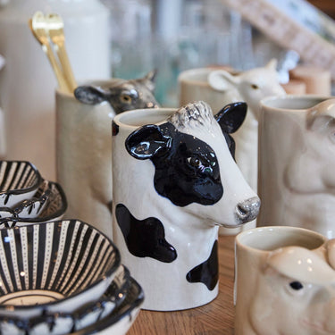 Friesian Cow Utensil Pot