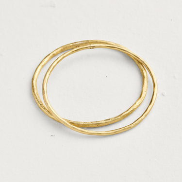Thin Weathered Brass Oval Bangle Bracelet