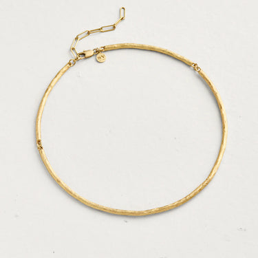 Hinged Collar Necklace in Weathered Brass