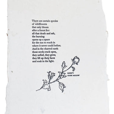 Wildfire Poem Print