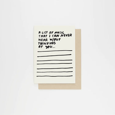 Songs Card Card