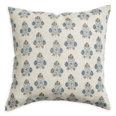 Ankara Azure Linen Pillow