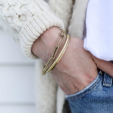 Thick Weathered Brass Oval Bangle Bracelet