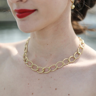Weathered Brass Chain Necklace