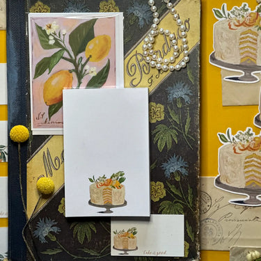 Fancy Lemon Cake Calling Cards