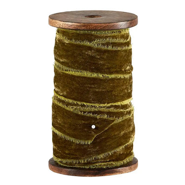 Frayed Velvet Ribbon Spools